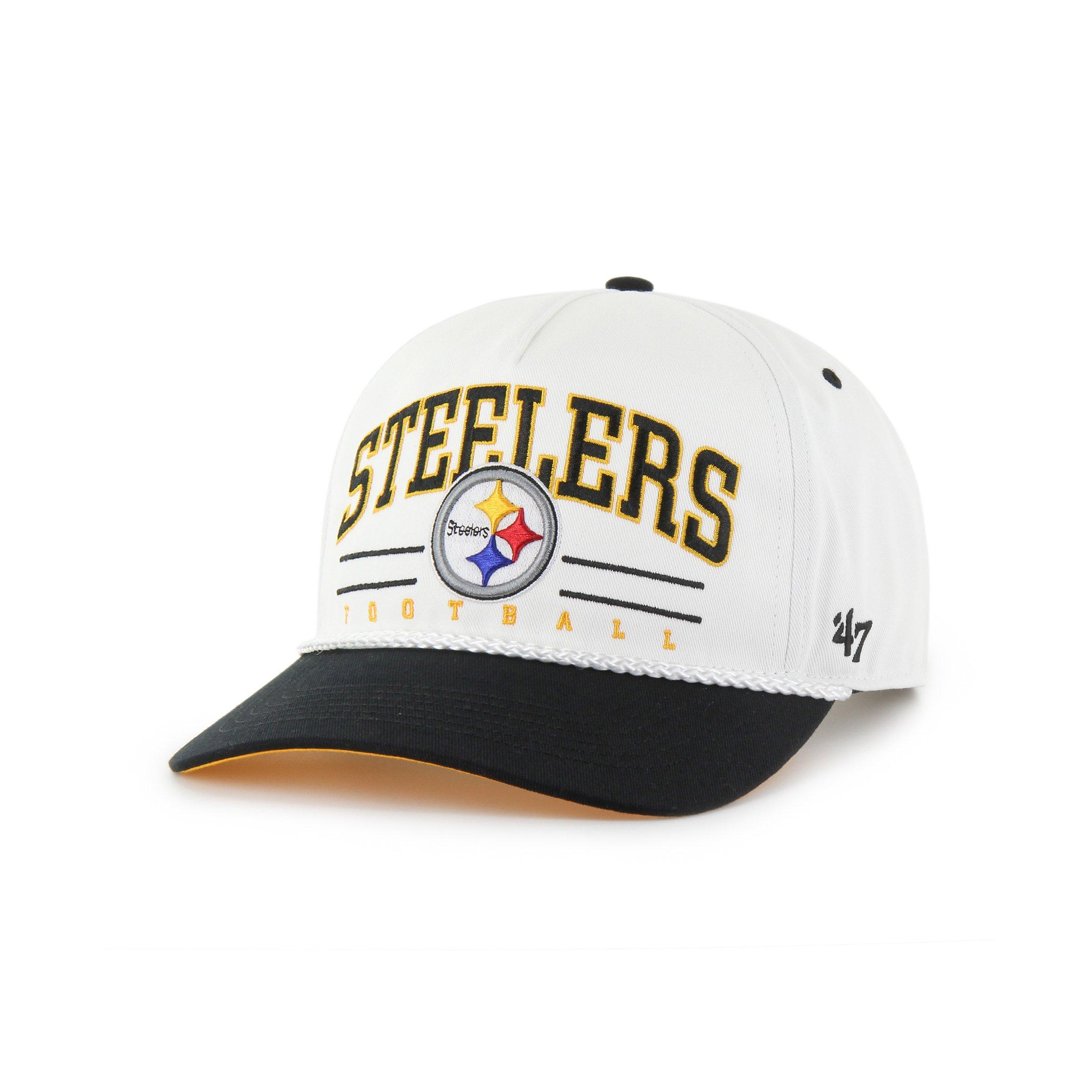 47 Pittsburgh Steelers Roscoe Hitch Snapback Cap - White - WHITE